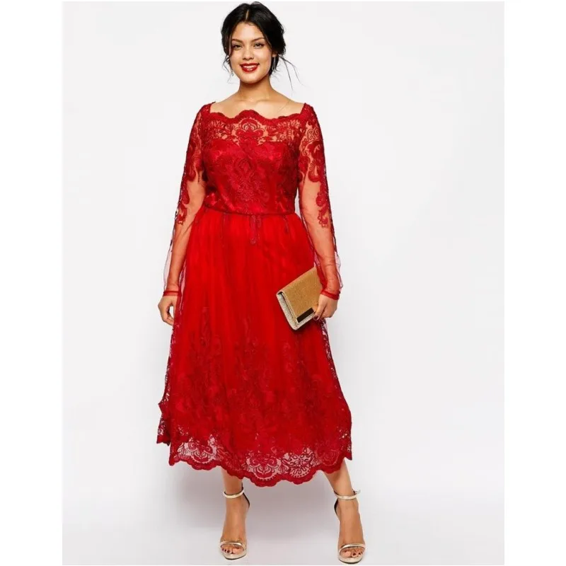 Postea la imagen que te pidan.... - Página 5 Woman-Dresses-A-Line-Lace-Long-Mother-Dresses-Tea-Length-Mother-Of-The-Bride-Dresses-Party