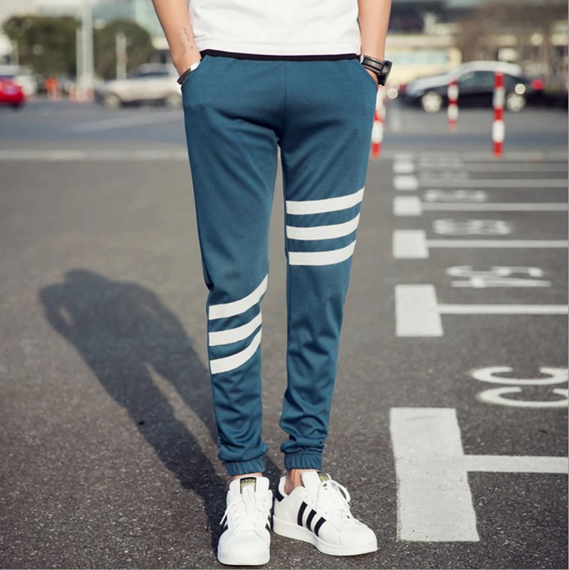 Мужская Повседневная Досуг брюки jogger pantalon homme полосатые штаны jogger тренировочные брюки мужские брюки мужчины плюс размер 3xl 4xl 5xl