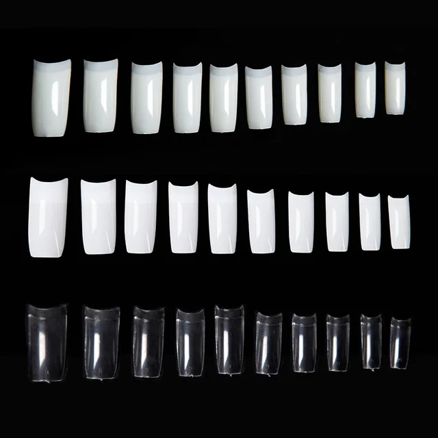 

Hot Sale Three Color Choose Fake nails 500 PCS Nail tips For one parcel Frence style Press on nail For Beauty False Nail