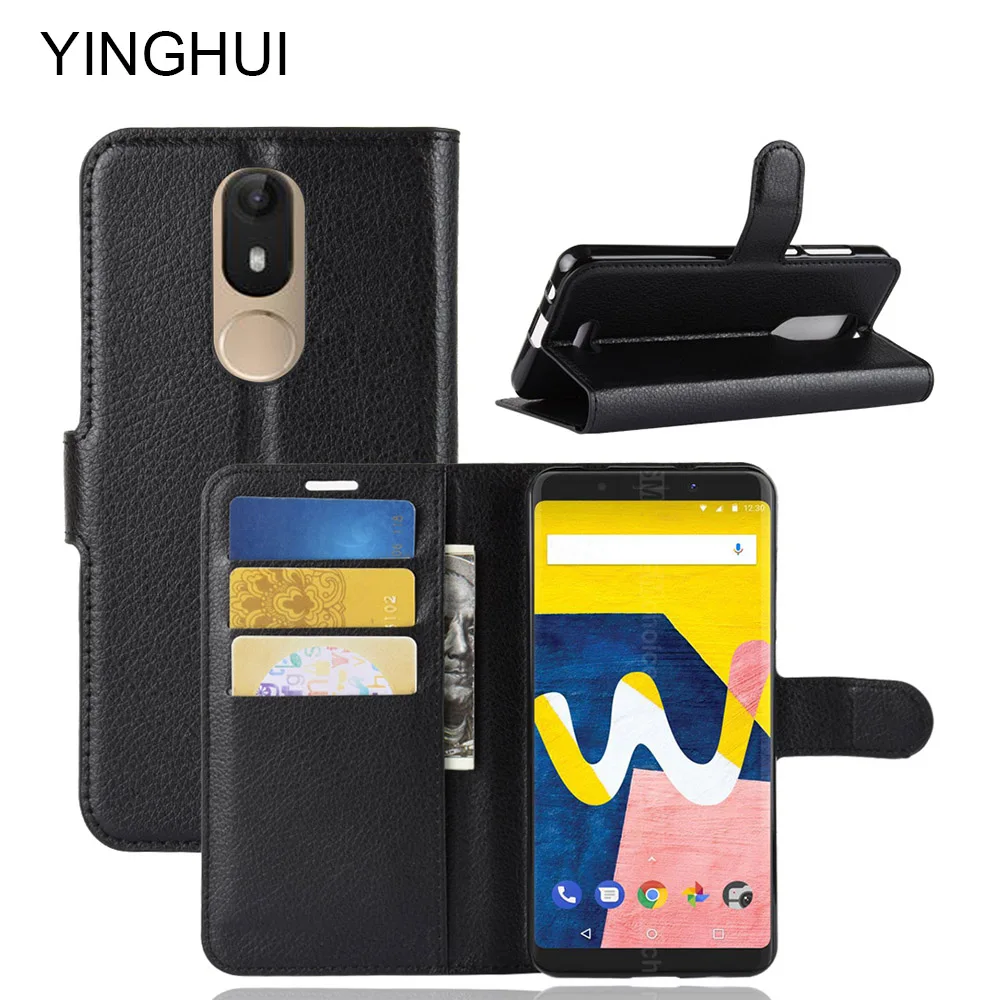 

YINGHUI Case For Wiko View Lite Phone Case Luxury Flip PU Leather Back Cover For Wiko View Lite Case Stand Wallet Style Holster