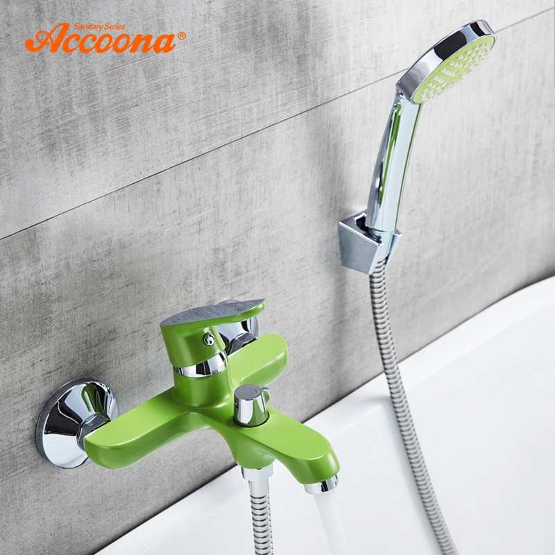 Günstig Accoona Bunte Badewanne Wasserhahn Dusche Set Lackiert Bad Armaturen Messing Bad Wasserhahn Wasserfall Klassische Bad Wasserhahn A6366