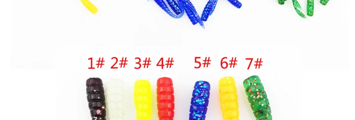 Mini Micro Soft Lure Soft Bait Rock Fishing Lures 4.5cm 0.4g 105pcs Worm Sandworms Swimbait Fishing Tackle  (11)