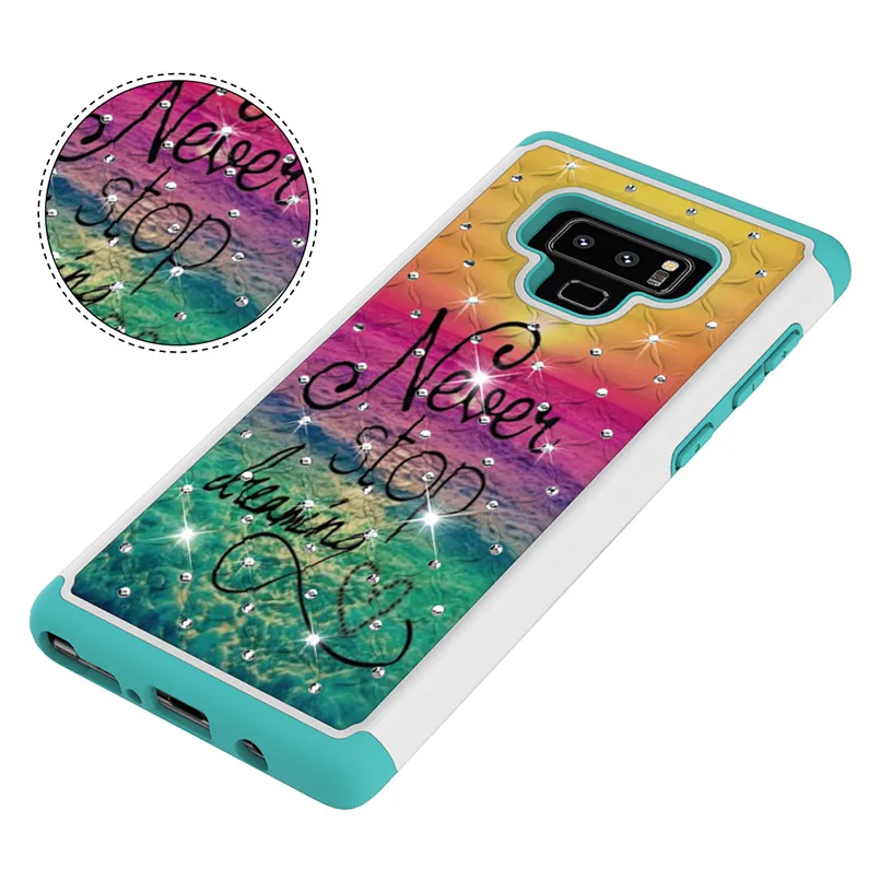 Bling Glitter Diamond Case for Samsung Galaxy Note 9 Painted PC & TPU Cover for Samsung Galaxy S9 Plus S9 S8 Plus S8 Phone Case 6 (2)