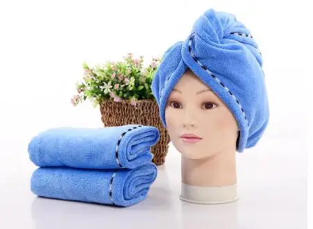 100 шт/партия Federal Express быстро Женская ванная комната супер абсорбирующее быстросохнущее из микрофибры банное полотенце для волос сухая шапочка полотенце однотонное - Цвет: 3