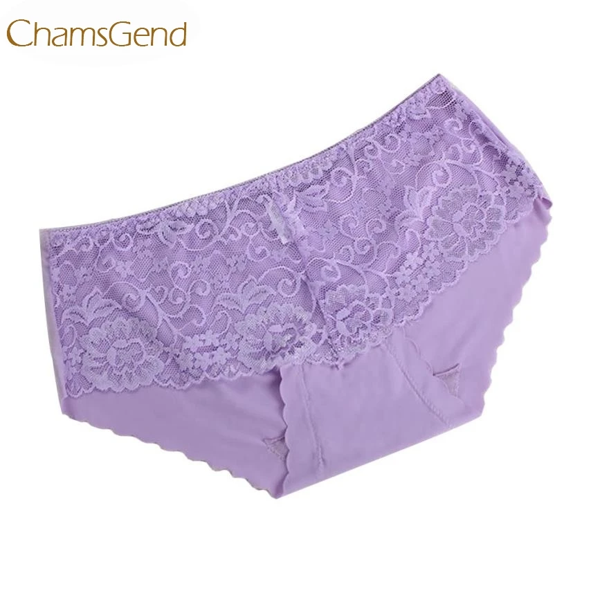 

Newly Design Women Invisible Underwear Briefs Thong Ice Silk Lace Seamless Crotch 160318 Drop Shipping