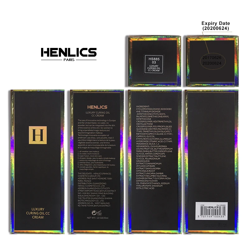 HENLICS Organic Plant Essential Oil CC Cream Face Makeup Liquid Foundation Concealer with Moisturizer Oil-control Function (22)
