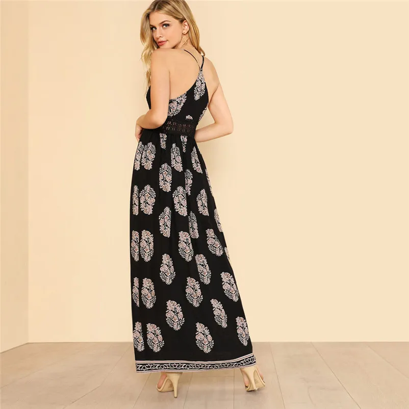 HOT summer dress 2018 beach dress Womens Feather Long Boho Hollow Dress Lady Beach Summer Sundrss Maxi Dress elbise J19#N (3)
