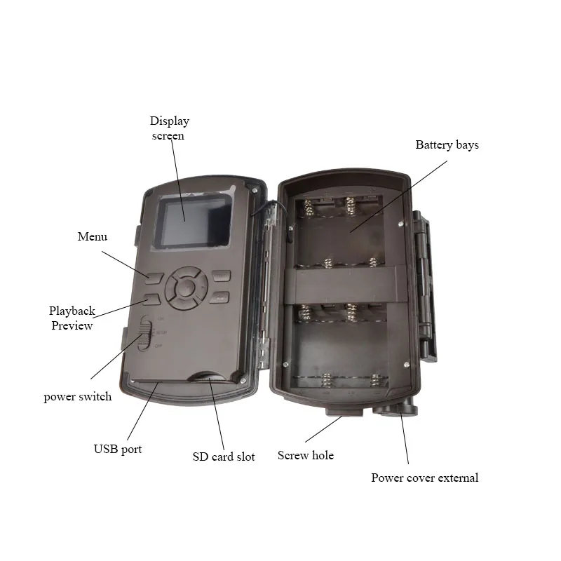 Bolyguard охотничья пробная камера 24MP 1080P ночное видение черная ИК камера chasse 100ft камера для дикой природы фотокамера Камара Каза