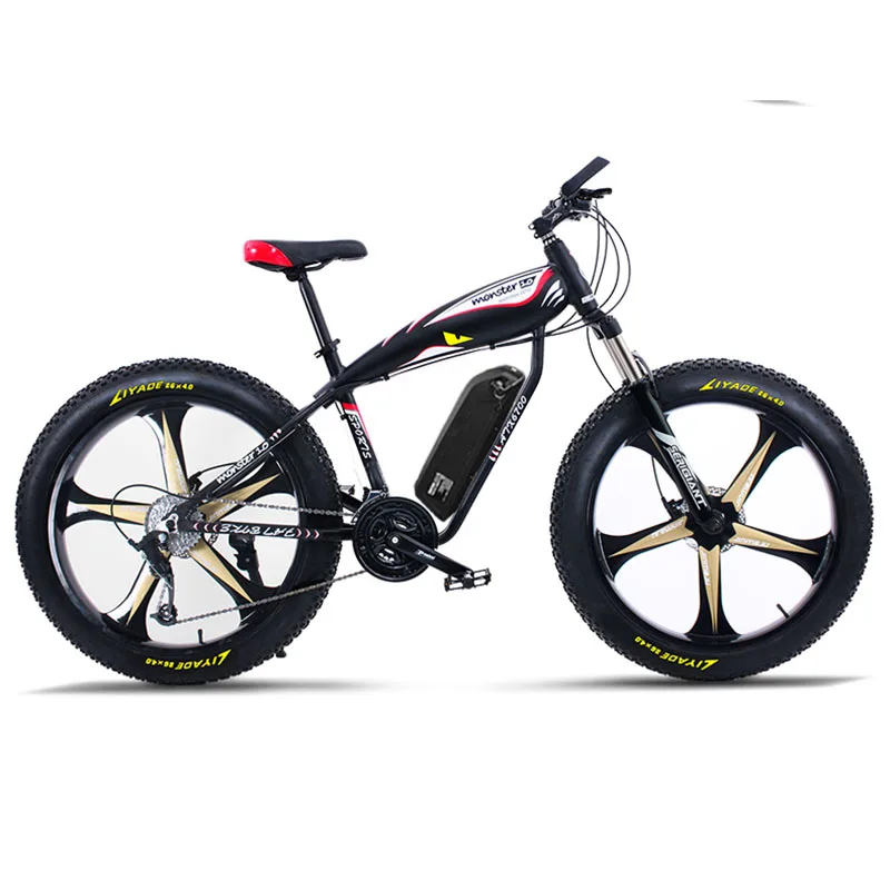 Best 26inch Fat tire ebike 500W /1000W 48V15ah Li-ion snow electric mountain bicycle Hydraulic disc brake  lithium battery EBIKE 2