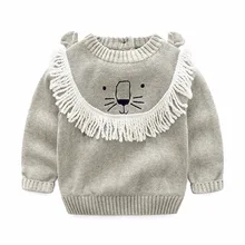 New 2018 Spring Girl Boys Cotton Thread Sweater font b Baby b font Kids O Neck