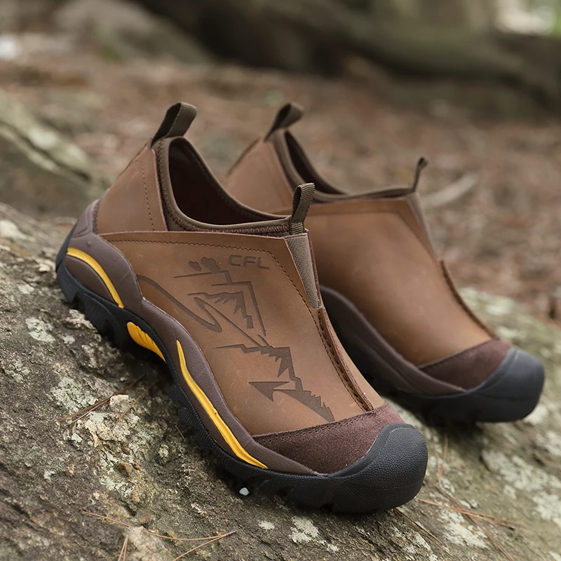 Beste Professionele Waterdichte Trekking Mountain Schoenen Heren Outdoor Jacht Toerisme Wandelschoenen Echt Leer Klimmen Mannen Sneakers