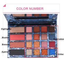 

20 Colors Eyeshadow Pallete Fashion Diamond Glitter Eye Shadow Blush Set Professional Makeup High Pigment Palette ES603