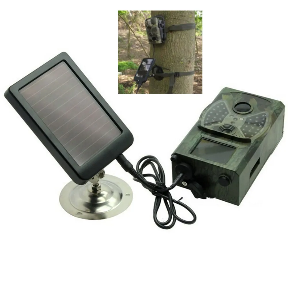 

Outdoor Solar Panel Charger US/EU Plug Hunting Trail Camera Charger For Suntek HC-300M HC300 HC-500m Hunting Camera