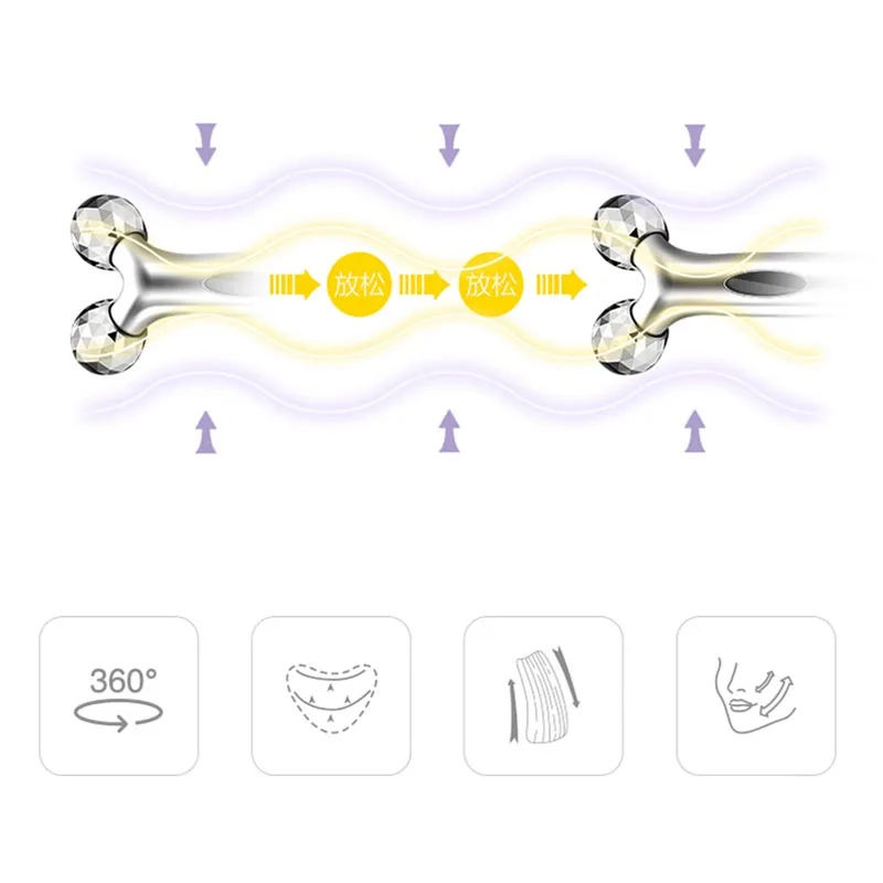 Y-образный роликовый массажер для ухода за кожей лица Инструменты для лифтинга лица ролик 3D полная форма тела Массажер для лифтинга лица