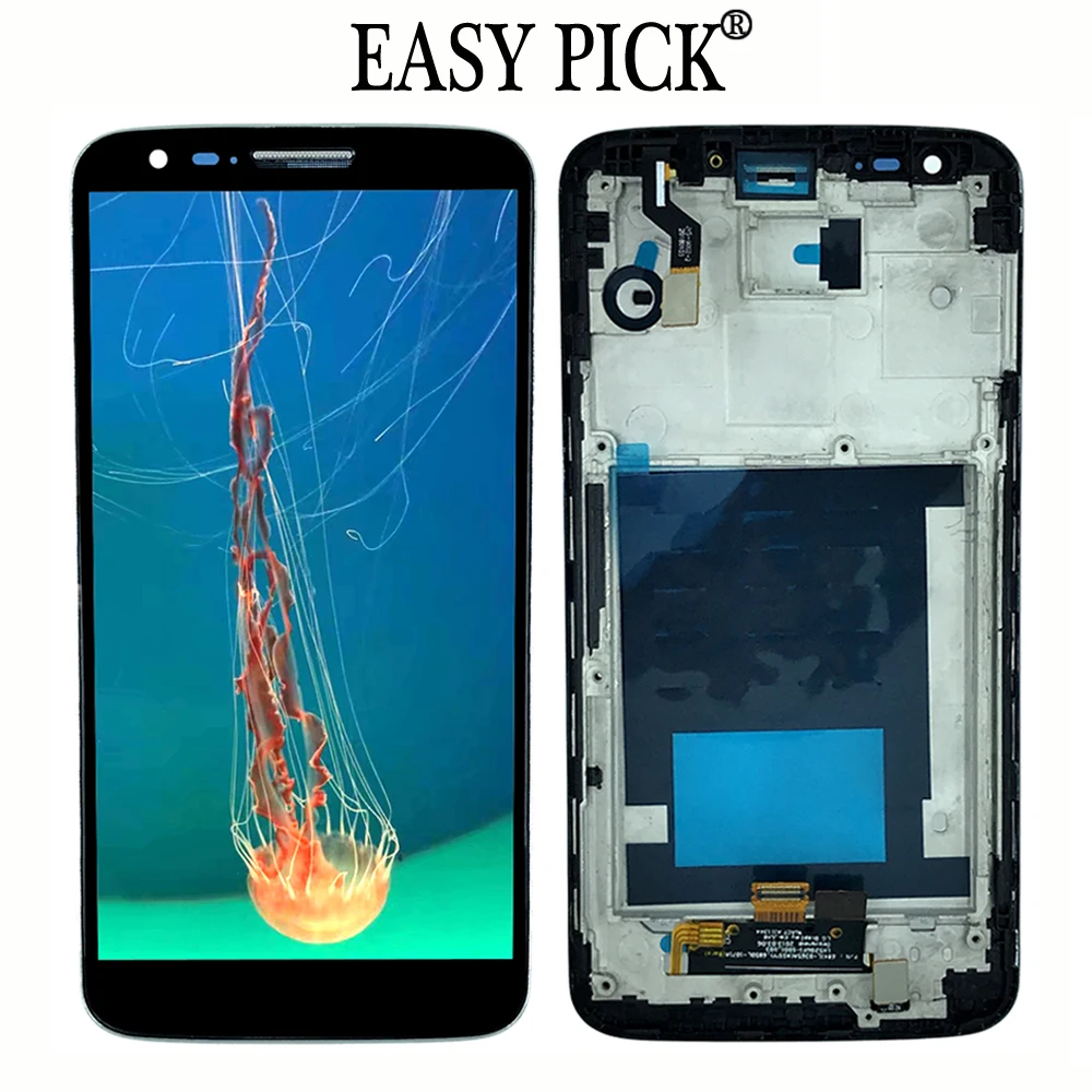 For LG Optimus G2 D800 D801 D802 D803 LS980 VS980 LCD Display Touch Screen Digitize Assembly With Frame