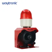 Small Audible and Visual Alarm Device Waterproof Warning Beacon Light Custom Sound Siren DC12V 24V