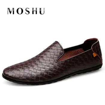 

Mens Shoes Genuine Leather Summer Casual Shoes Slip On Loafers Breathable Formal Male Dress Shoes Mocassin Homme Size 37-45