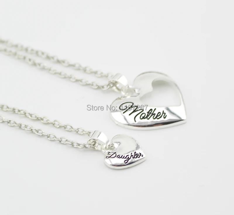 2015 new mother day gifts jewelry mother daughter heart cutout
