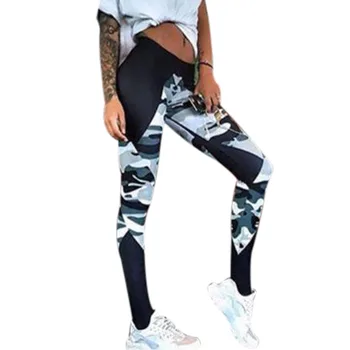 

Europe Style Camouflage Print Elastic Waist Skinny Pants Women Casual Low Waist New Arrival Femme Tight Sexy Summer Pants
