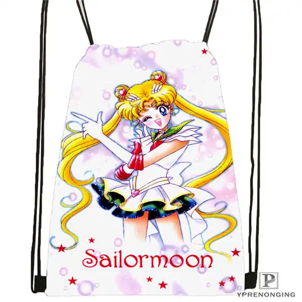 На заказ Bishoujo Senshi Sailor Moon походная сумка на шнурке милый рюкзак для детей(черная спинка) 31x40 см#180531-03-11 - Цвет: Drawstring Backpack