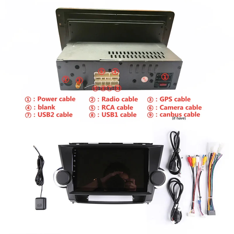 Best 10.1" 4G RAM 8 cores Android Car DVD GPS Navigation For Toyota Highlander 2009 2010 2011 2012 2013 audio stereo car radio 23