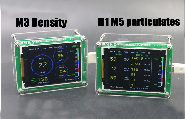 M1 частицы PM2.5 PM1.0 PM10 детектор контроля качества воздуха PM2.5 пыль дымка лазерный датчик с температурой и влажностью