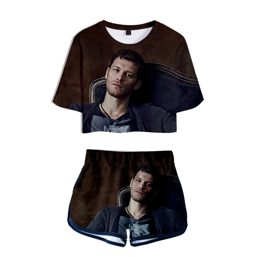 

Niklaus Mikaelson 3D Two Pieces sets Women shorts/crop tops Fashion Soft Cool New Clothes 2019 Hot Sale Sale Summer Casual sets
