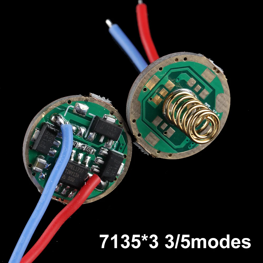 

AMC7135*3 3/5 modes Flashlight circuit board Anti-reverse