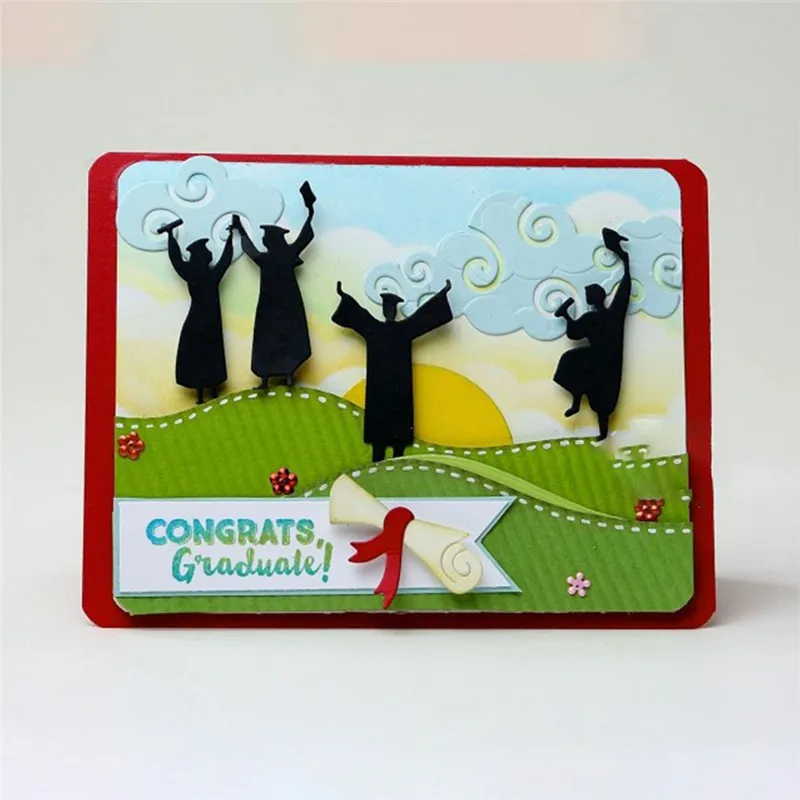 

Naifumodo Graduation Border Metal Cutting Dies for Scrapbooking Card Album Embossing Crafts Diecut Stencil New Template