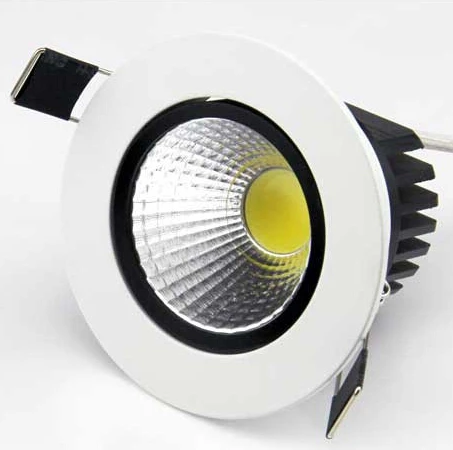 

Free Shipping COB 10W Dimmable COB Down Light AC85-265V Dimming LED Spot Downlight COB Panel Lighting Warm Cold White