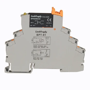 

MPD24D2/24BPT New DC DC SSR Solid State Relay Din Rail 24V DC In 24VDC 2A Out Plug-in Spring Voltage Relay Switch Module & Board
