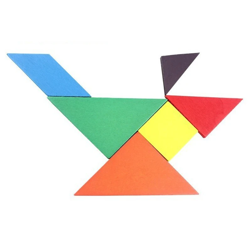 1 комплект Детские Tangram деревянные игрушки-паззлы для детей детские 3D развивающие игрушки головоломки игры модель умственного развития подарки