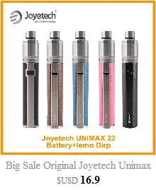 На русском Joyetech Unimax 25 комплект аккумуляторов, встроенный аккумулятор емкостью 3000 мАч, 510 нитей, электронная сигарета