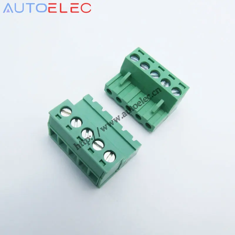 50 шт. шаг 5 08 мм штырьков типа папа и мама PCB Электрический винтовой клеммный блок