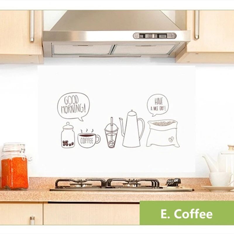 60*90cm Kitchen Wall Stickers Coffee Sweet Food DIY Wall Art Decal Decoration Oven oil-proof Wallpapers PVC Wall Decals/Adhesive 60*90cm Kitchen Wall Stickers Coffee Sweet Food DIY Wall Art Decal Decoration Oven oil-proof Wallpapers PVC Wall Decals/Adhesive