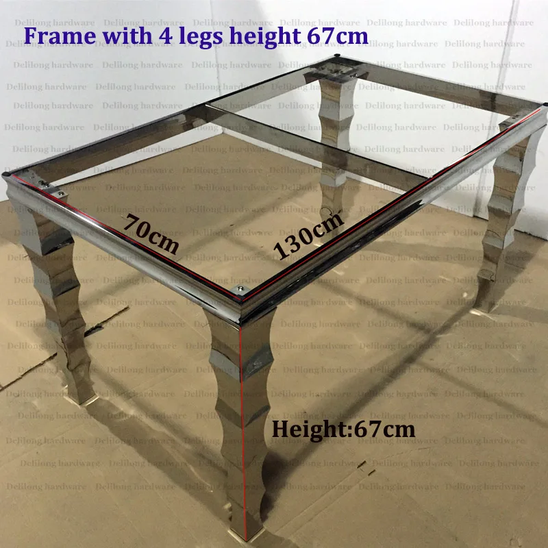 Стол из нержавеющей стали с мебельными ножками - Цвет: bamboo leg style