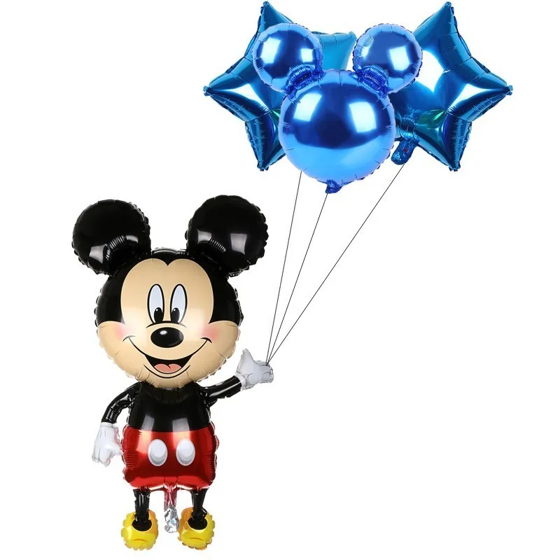 

4pcs 110cm Mickey Foil Balloon Minnie Birthday Party Decorations Kids Babyshower Boy and Girl Helium Foil Globos Girl's Toy