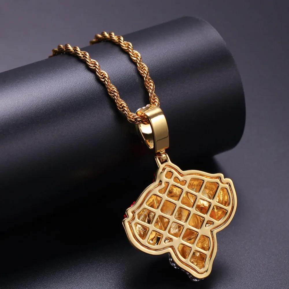 Men Hip Hop Ice Out Bling Clown Pendants Necklaces Fashion popular pendant necklace Hiphop Rapper Jewelry Gifts