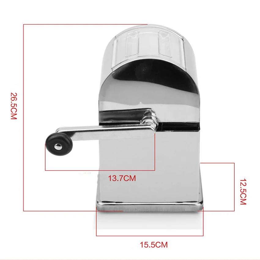 1 шт. ручной Измельчитель льда бритвы Снег Пить аппарат для приготовления льда блендер коктейль нержавеющая сталь побрился машина для производства ледяной стружки