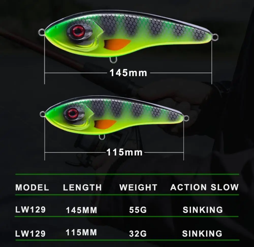Hunthouse Jerkbait المسك المغفل بايك الصيد إغراء رعشة VIB الطعوم Vmc السنانير بطيئة غرق كبيرة باس Pesca Leurre jerkbaits Hunthouse Jerkbait المسك المغفل بايك الصيد إغراء رعشة VIB الطعوم Vmc السنانير بطيئة غرق كبيرة باس Pesca Leurre jerkbaits