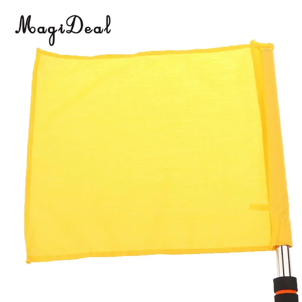 MagiDeal Professioanl 1Pc Athletic Handheld Command Flag Stainless Steel Referee Flag Track And Field Signal Flag 4 Color Choose