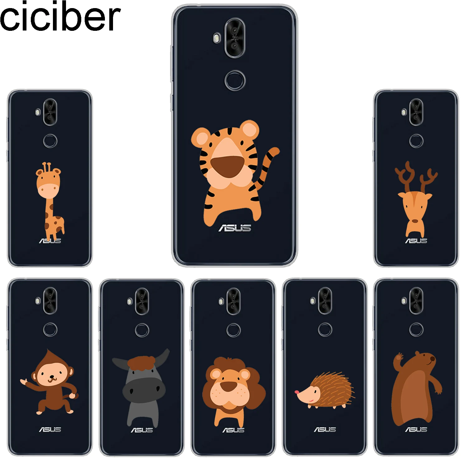 

ciciber Phone Cases For ASUS Zenfone 5 5Z 5Q Lite Max Plus (M1) Case Soft Cover ZE620KL ZS620KL ZC600KL ZB570TL Cartoon animal