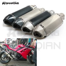 Universal 36 51mm Motorcycle Exhaust Pipe Muffler For KAWASAKI NINJA 300 Z750 ER6N ER6F ZX10R Z900