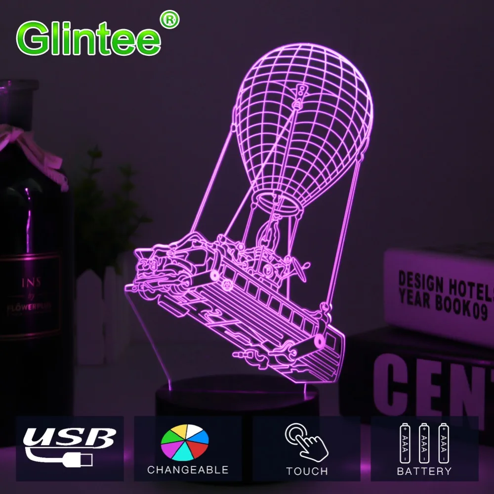 Fortnit Game 3D Lamp battle bus RGB Mood Lamp 7 Color Light Base Hot Air Balloon Night Light for Birthday Holiday Gift Dropship Fortnit Game 3D Lamp battle bus RGB Mood Lamp 7 Color Light Base Hot Air Balloon Night Light for Birthday Holiday Gift Dropship