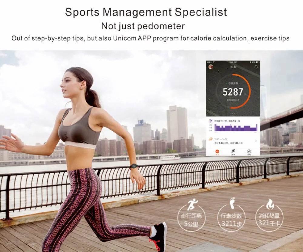 COXRY Fitness Smart Watch Women Bluetooth Smart Bracelet Blood Pressure Measurement Heart Rate Monitor Step Counter Sports Watch