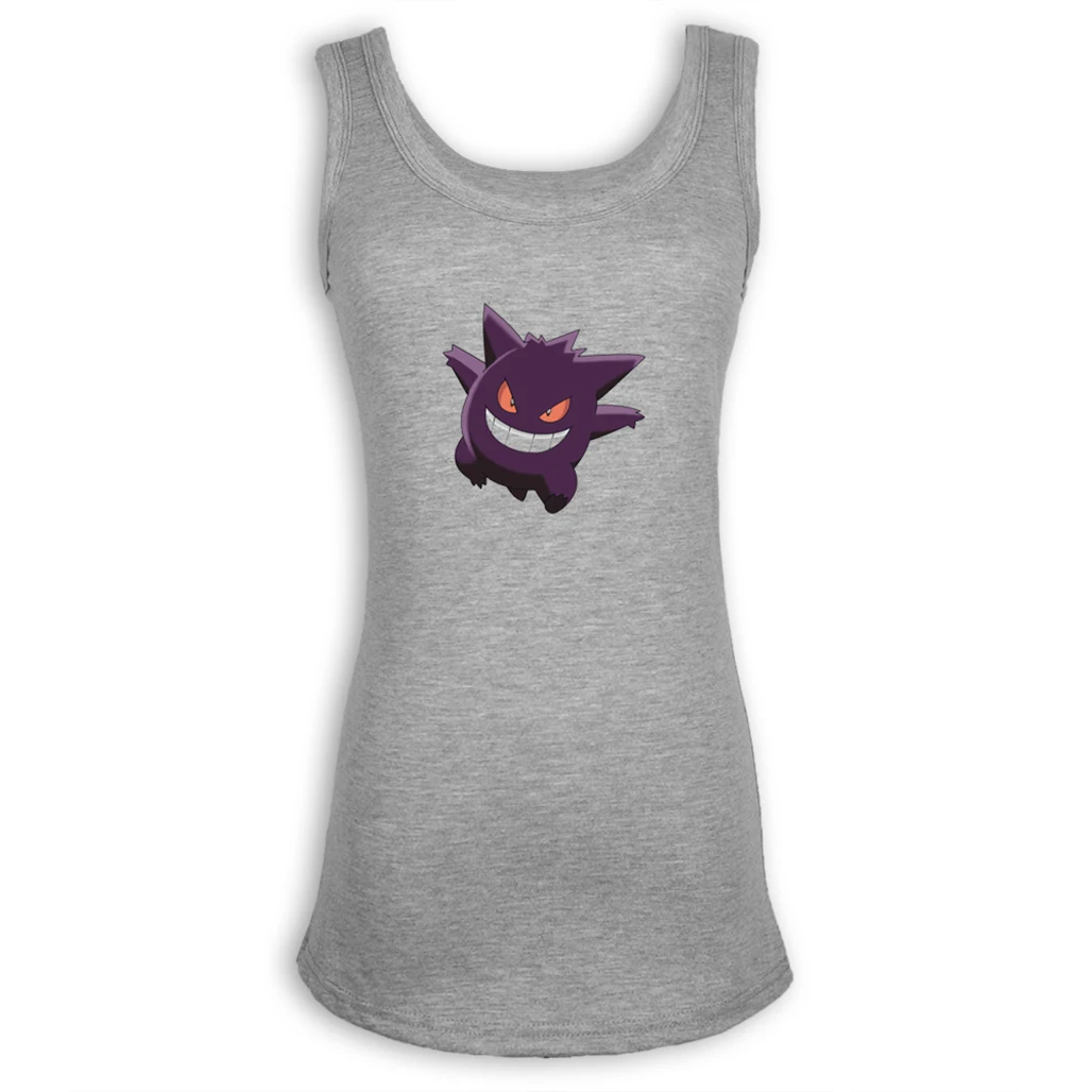 

Anime Pokemon Gengar Graphic Tee Cartoon Fitness Tank Top for Lady Girl Summer Tops Women Harajuku Sleeveless T Shirt Size S-XXL