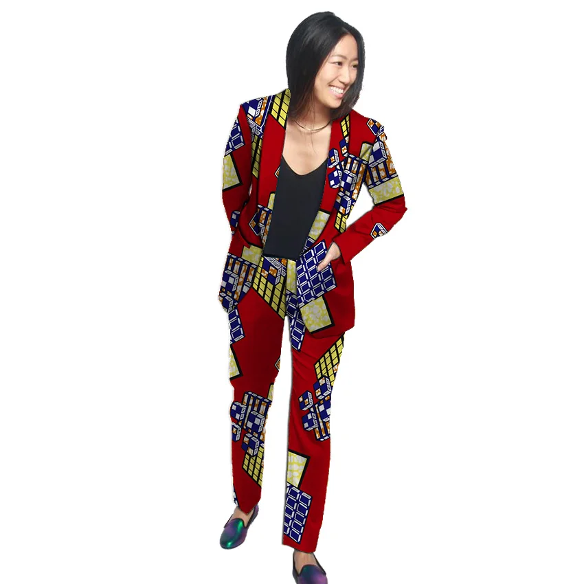 Formal Shawl Collar blazers for women with trouser custom African print pant suits dashiki patterns elegant Ankara suits Formal Shawl Collar blazers for women with trouser custom African print pant suits dashiki patterns elegant Ankara suits