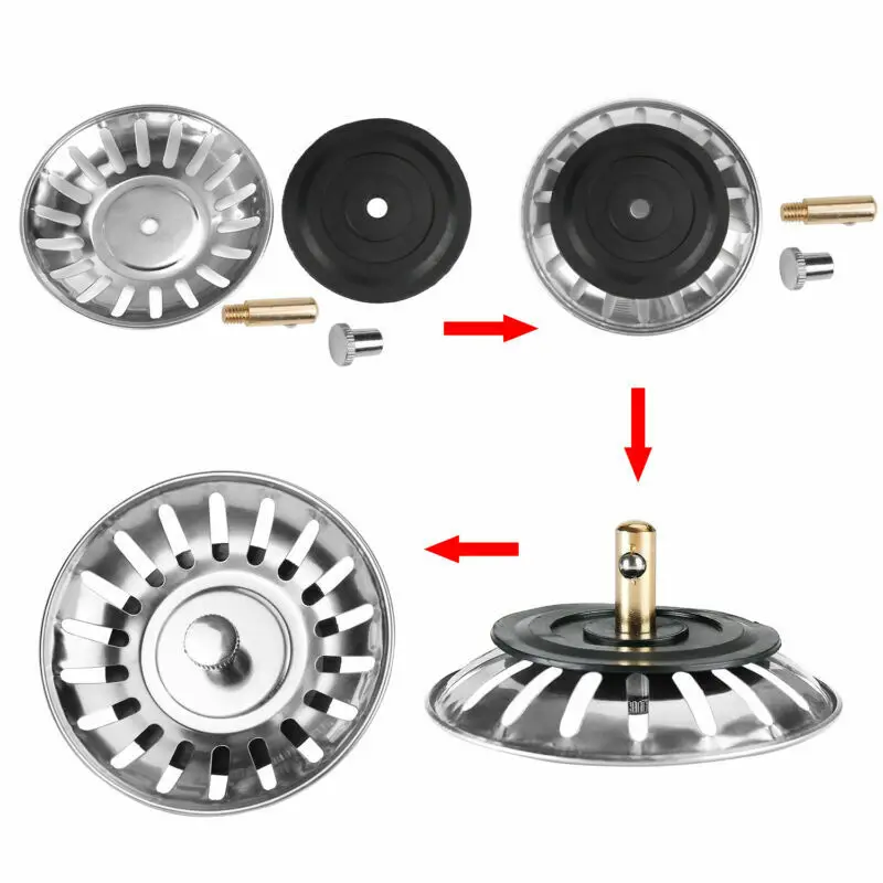 

practical Stainless Steel sink Strainer Stopper Waste Plug Filter Drain Water filtre lavabo bathroom hair catcher Kitchen tools