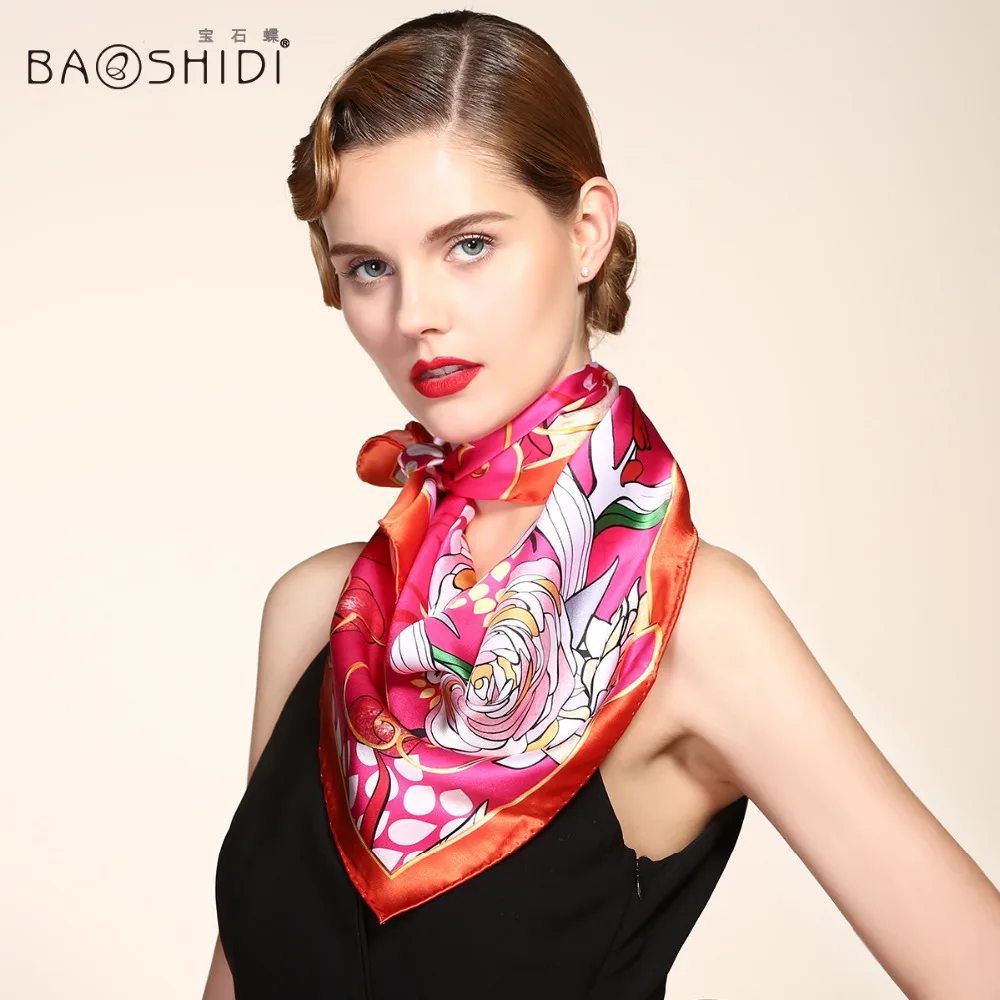 женские шелковые платки. платки и шарфы из италии. платок hirondelle silk. платок roby foulards. шейный платок женский.