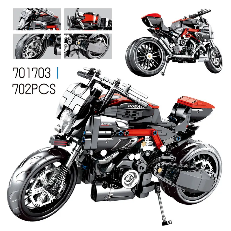 

Sembo 701703 Bike Compatible Lele Ducating Technic Motorcycle Set Figures Building Blocks Toys City